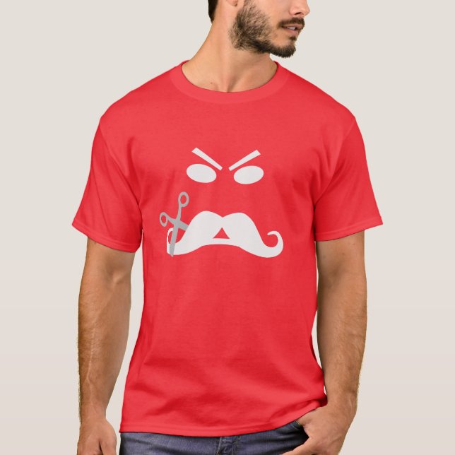 Camisa de bigote enojada - elegir estilo (Anverso)