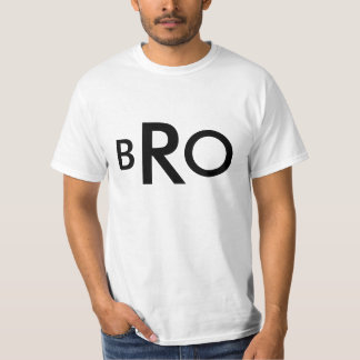 Camisa de BRO en una fuente grande para la lectura