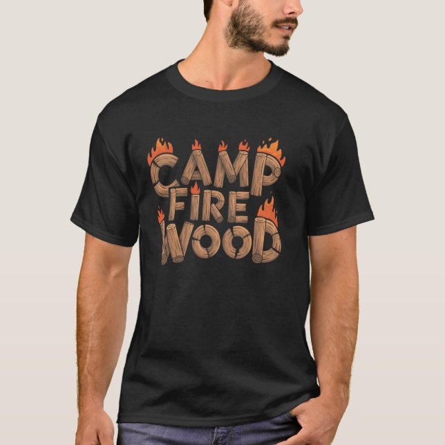 Camisa de broma de campamento de leña de fogata Ca (Anverso)
