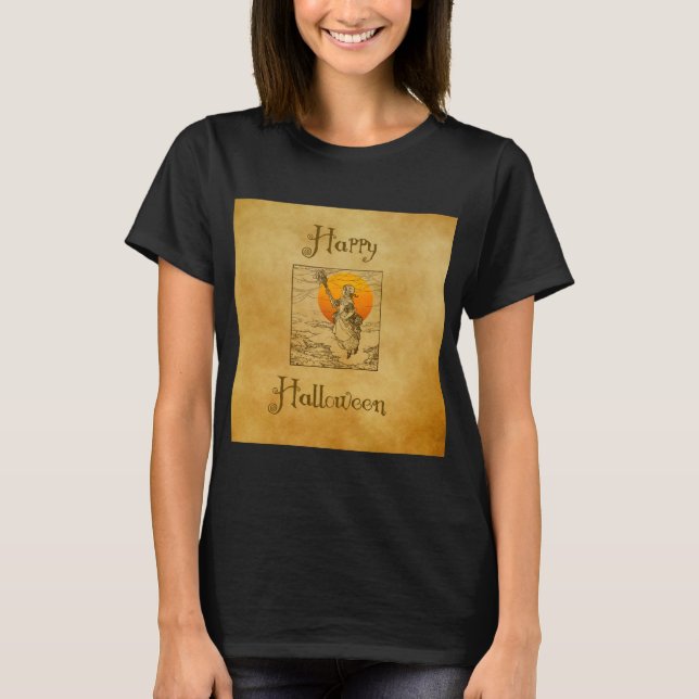 Camisa de Bruja de Halloween de época (Anverso)