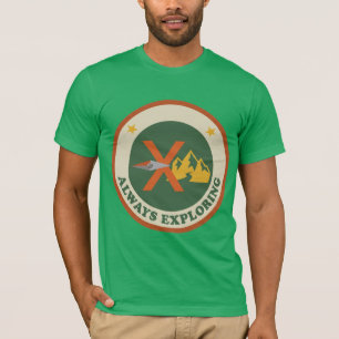 Camisa de brújula de montaña Siempre explorando Te