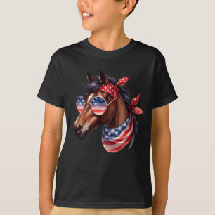 Camisa de caballo 4 de julio mujeres niñas caballo