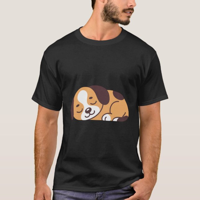 Camisa de Cachorro Durmiente - Diseño de Perro Rel (Anverso)
