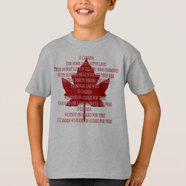 Camisa de Canadá de recuerdo de Canada Anthem Jers (Anverso)