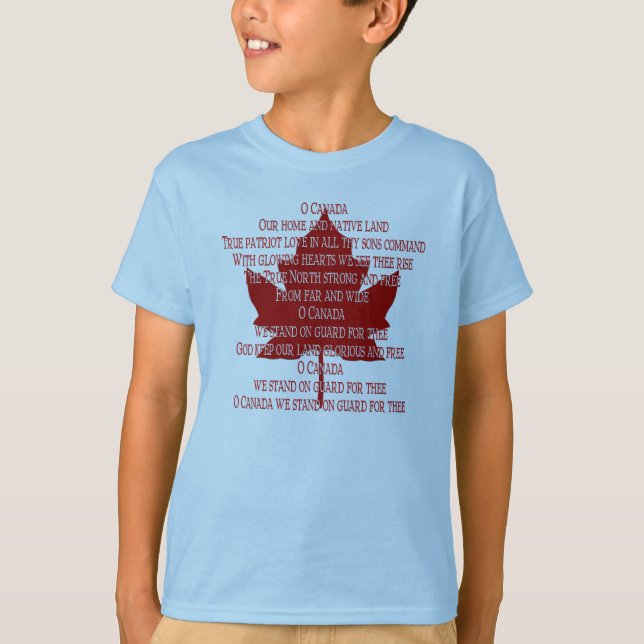 Camisa de Canadá de recuerdo de Canada Anthem Jers (Anverso)