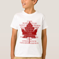 Camisa de Canadá para sudaderas con el himno de Ca