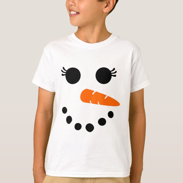 Camisa De Cara De Snowman Para Mujeres Chicas Eyel (Anverso)