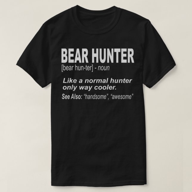 Camisa de caza de oso para personas que llevan caz (Diseño del anverso)