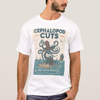 Camisa de cebador de pulpo vintage - ‘Recortes de 