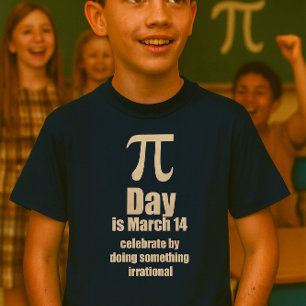 camisa de celebración del Día del Pi, oscura