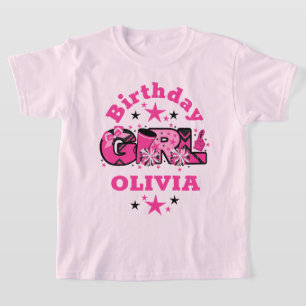 Camisa de Chica de cumpleaños CheerLeader Fiesta