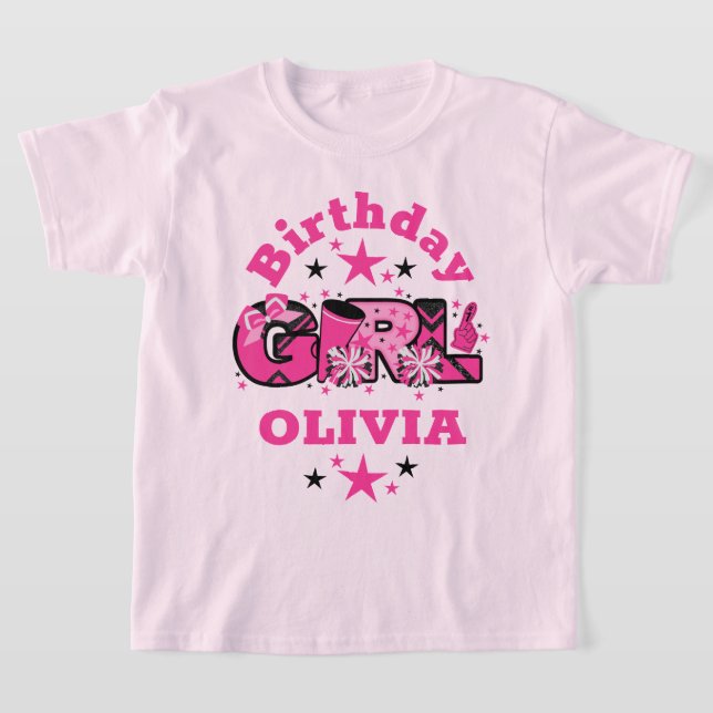 Camisa de Chica de cumpleaños CheerLeader Fiesta (Distribución)