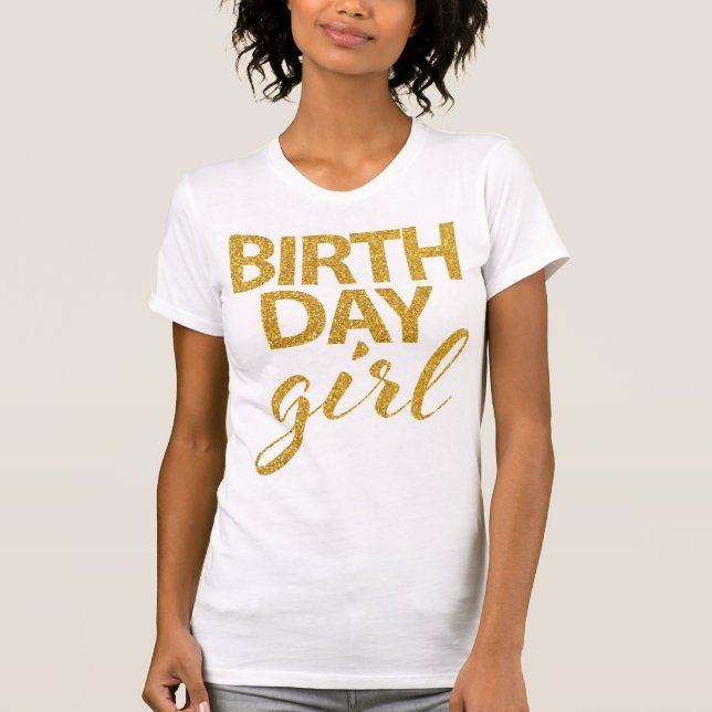 Camisa de Chica de Cumpleaños de las Secuencias de (Anverso)