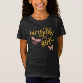 Camisa de Chica de cumpleaños mariposa