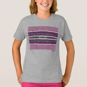 Camisa de chica - Diseño rosa en Tee Gris HAMbWG