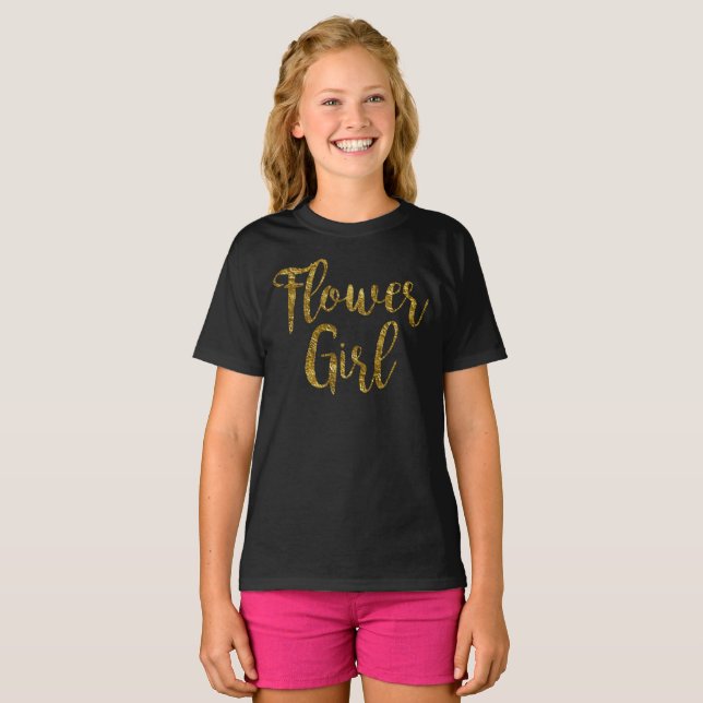 Camisa de chica flor | Impresión de Relieve metali (Anverso completo)