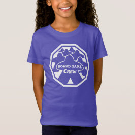 Camisa de Chicas de marco blanco de la tripulación