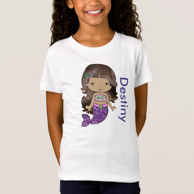 Camisa de Chicas de sirena orgánica personalizada (Anverso)