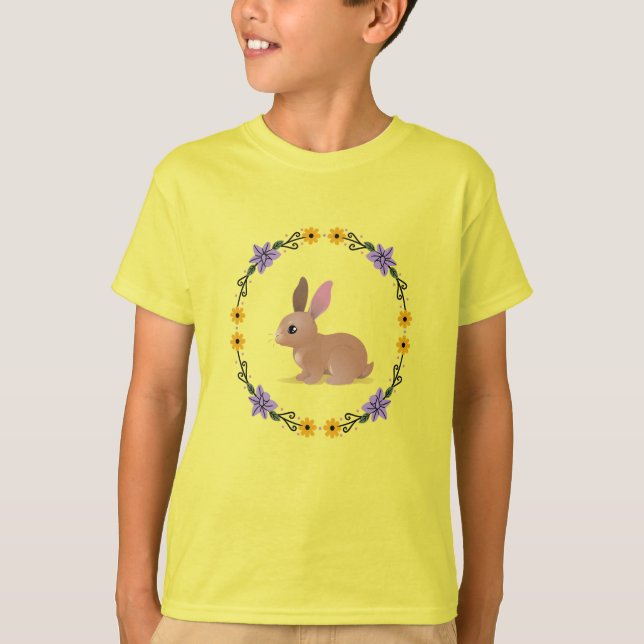 Camisa de chico conejo y flor (Anverso)