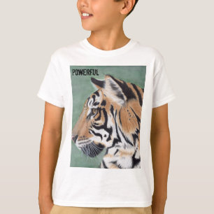 Camisa de chico potente del tigre de la camiseta