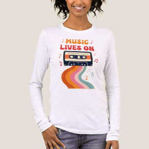 Camisa De Cinta Retro Cassette - La Música Vive En