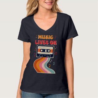 Camisa De Cinta Retro Cassette - La Música Vive En