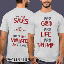 Camisa de cita de Trump | Lema político patriótico