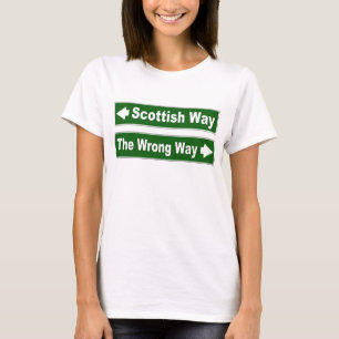 Camisa de clan de Rótulo de Way Street en Escocia