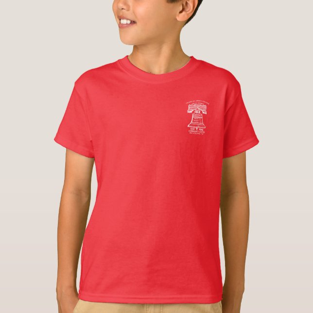Camisa de Clase B para Niño Talla - Rojo (Anverso)