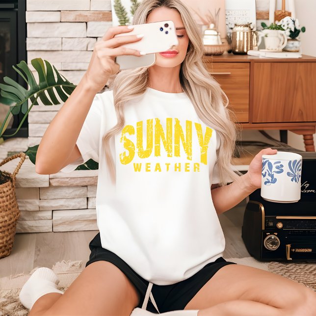 Camisa de clima soleado, camisa de vibras de veran (sunny weather t-shirt, summer shirt, sunshine tee, custom summer shirt, cute sunny shirt,)