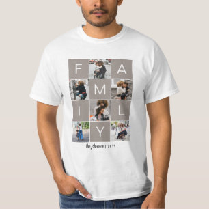 Camisa de collage de fotos de la familia