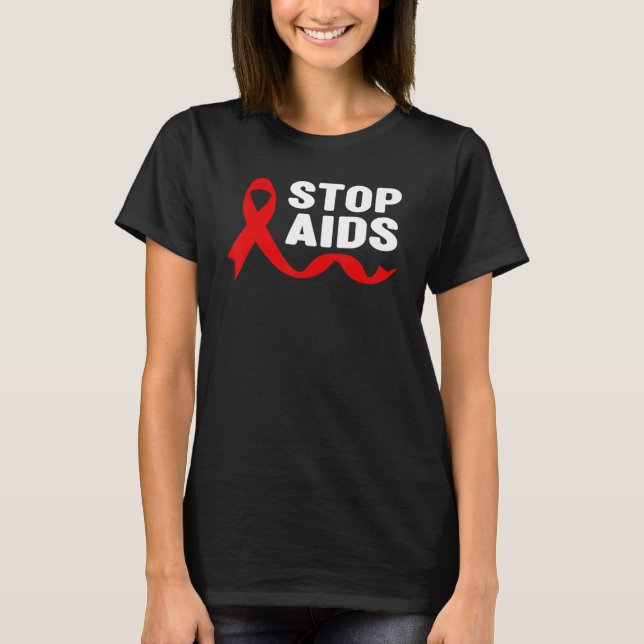 Camisa de concienciación sobre el VIH/SIDA - Parar (Anverso)