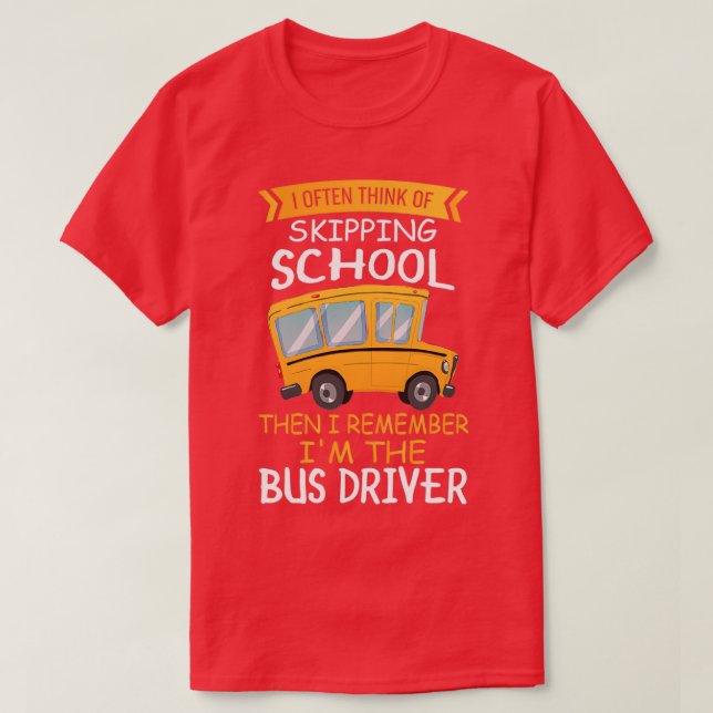 Camisa De Conductor De Autobús Escolar Que A Menud (Diseño del anverso)