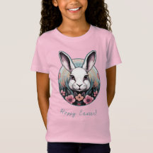 Camisa de conejo de pascua para niños