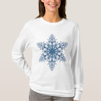 Camisa de copo de nieve azul