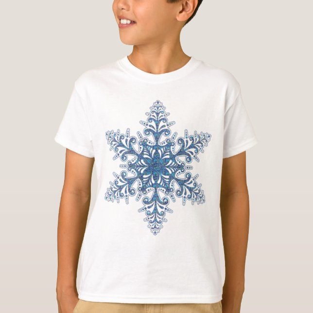 Camisa de copo de nieve azul (Anverso)