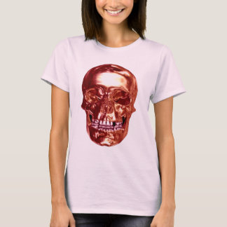 Camisa de cráneo roja cromada