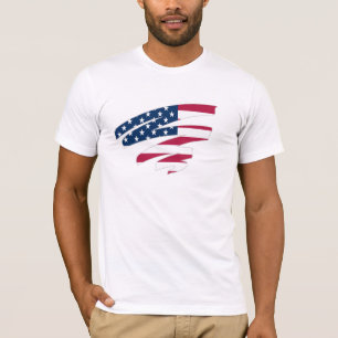Camisa de cuello de la bandera de los Estados Unid
