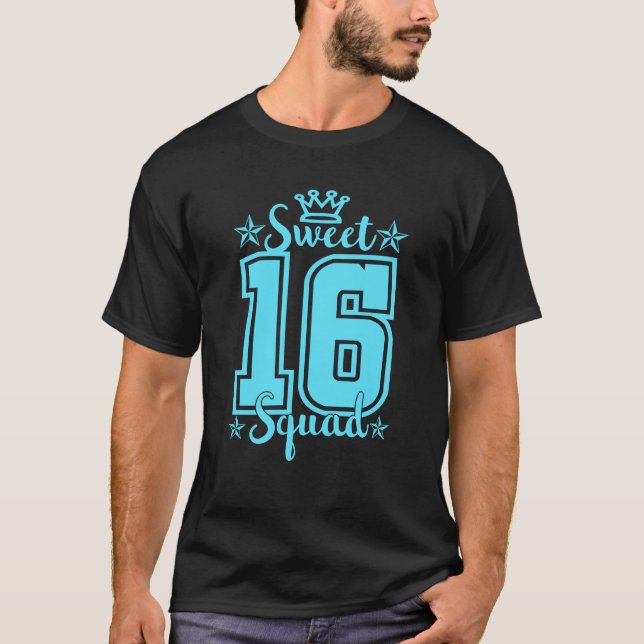 Camisa de cumpleaños 16 - Escuadrón dulce 16 (Anverso)