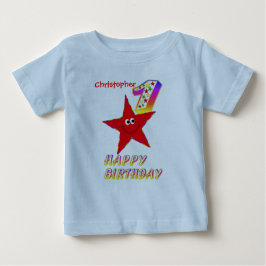Camisa de cumpleaños 1 de Estrella Roja