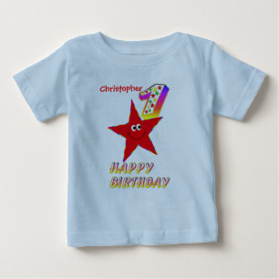 Camisa de cumpleaños 1 de Estrella Roja