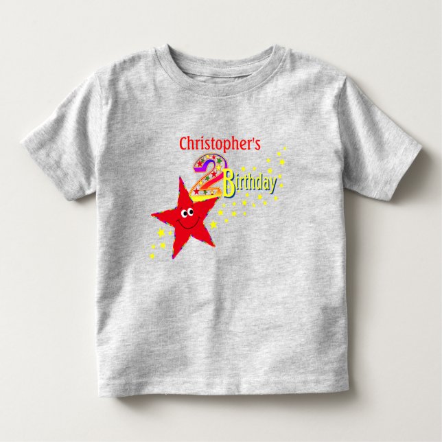 Camisa de cumpleaños 2 de Estrella Roja (Anverso)