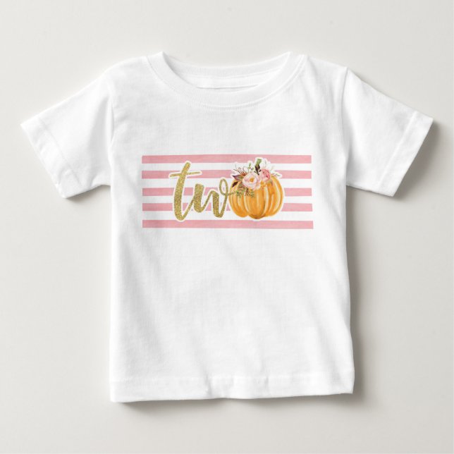 Camisa de cumpleaños 2 - Estribos rosados (Anverso)