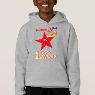 Camisa de cumpleaños 5 de Estrella Roja