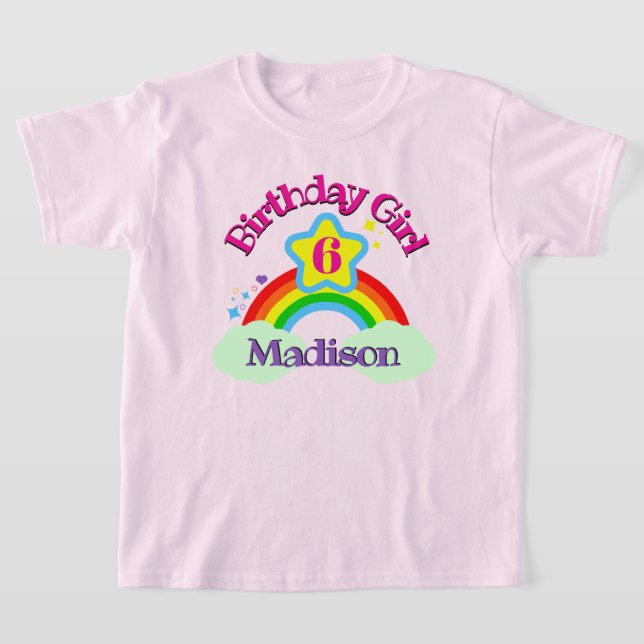 Camisa de cumpleaños arcoiris (Distribución)