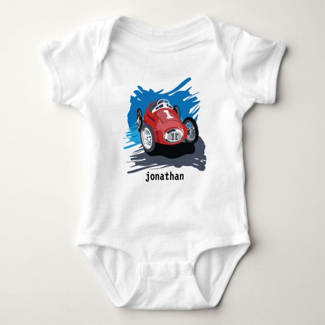 Camisa de cumpleaños - Camisa de autos de carrera (Anverso)