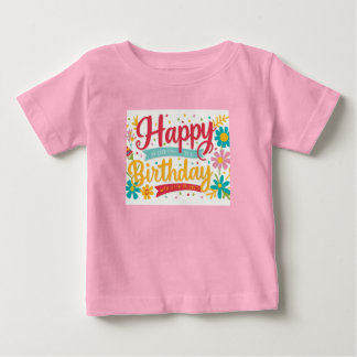 Camisa de cumpleaños colorida para los niños