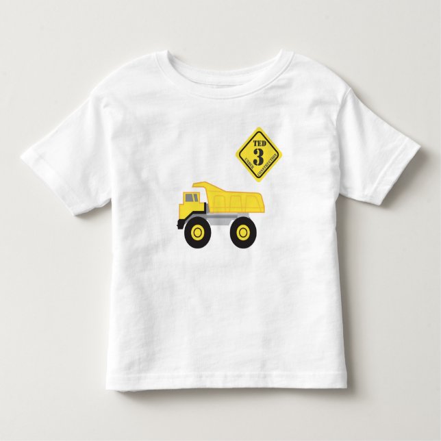 Camisa de Cumpleaños - Construcción de un camión v (Anverso)