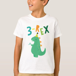 Camisa de cumpleaños de 3 Rex