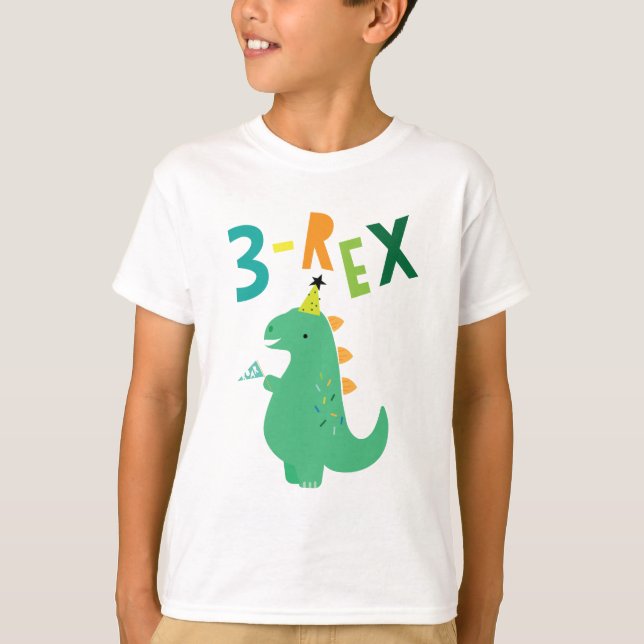 Camisa de cumpleaños de 3 Rex (Anverso)